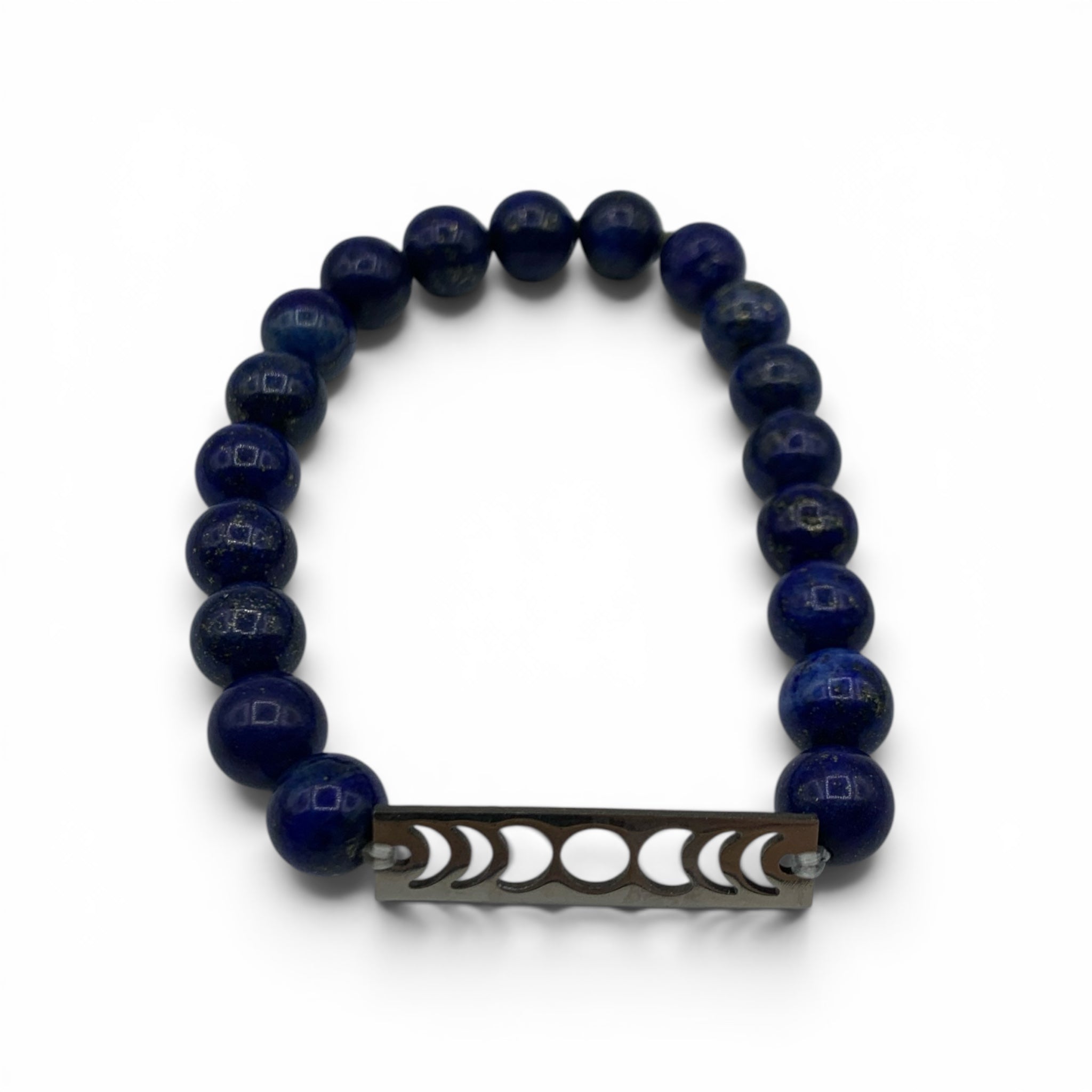 Bracelet - Lapis Lazuli Moon Phases Charm